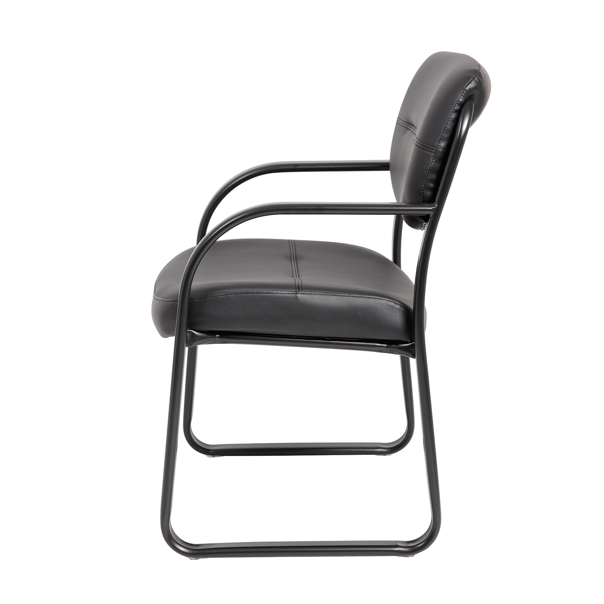 Boss Leather Guest Chair, Black (B9529) Sansujyuku sansujyuku.com