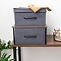 Household Essentials Storage Boxes, Stackable with Walnut Laminate Top, 2/Set (8017-1)~#|#~63BE1DE6-D2EC-4DF2-B2CEA1A358C3C5B8_sc7