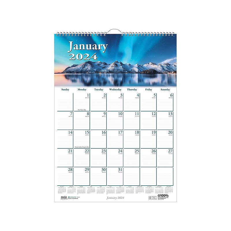 2024 House of Doolittle Earthscapes Scenic 12" x 16.5" Monthly Wall Calendar (378-24) image 1