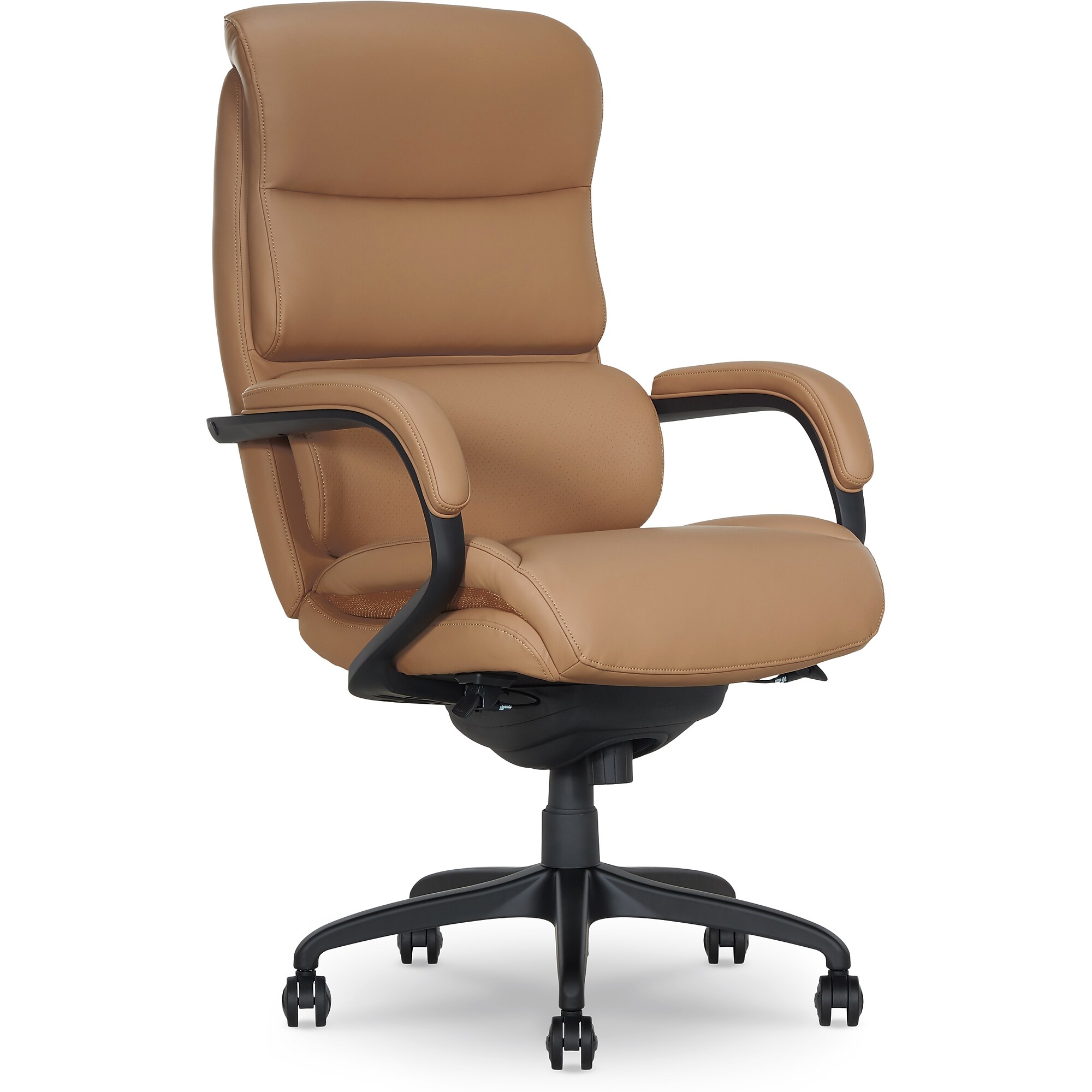 La-Z-Boy Aberdeen Ergonomic Bonded Leather Swivel Executive Chair, Tan (51545-TAN) Sansujyuku sansujyuku.com