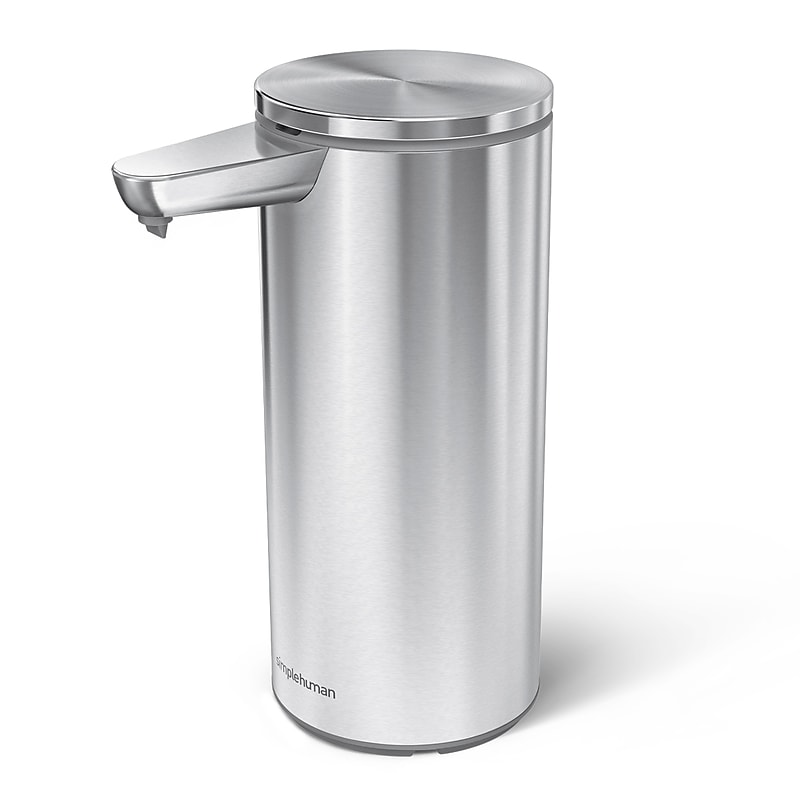 simplehuman Automatic Hand Soap / Sanitizer Dispenser, 266mL., Brushed Steel (ST1082) image 1
