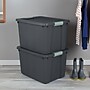 Sterilite 80 Quart Latching Storage Tote, Plastic, Flat Gray, 6/Carton (22173V06)~#|#~63CC0999-5989-455C-BE49B304B0C4AAA2_sc7