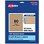 Avery Laser/Inkjet Round Multipurpose Labels, 0.75" Dia., Kraft Brown, 4,000 Labels/Box (94504)~#|#~63D0794A-027B-45B4-B7D9837972F3BE38_sc7