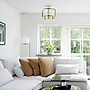 Lalia Home 3-Light 13" Farmhouse Glass and Metallic Accented LED Semi-flushmount, Gold (LHM-1000-GL)~#|#~63D27361-A803-4C7A-B51CE5FF1578941C_sc7