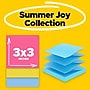 Post-it Pop-up Super Sticky Notes, 3" x 3", Summer Joy Collection, 90 Sheets/Pad, 6 Pads/Pack (R330-6SSJOY)~#|#~63D53F5E-7C4E-4D20-BF26D126E466ECA4_sc7