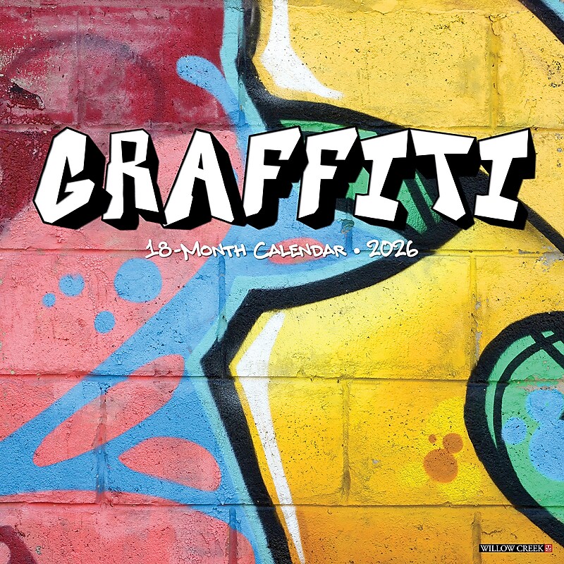 2026 Willow Creek Graffiti 12" x 12" Monthly Wall Calendar (55823) image 1