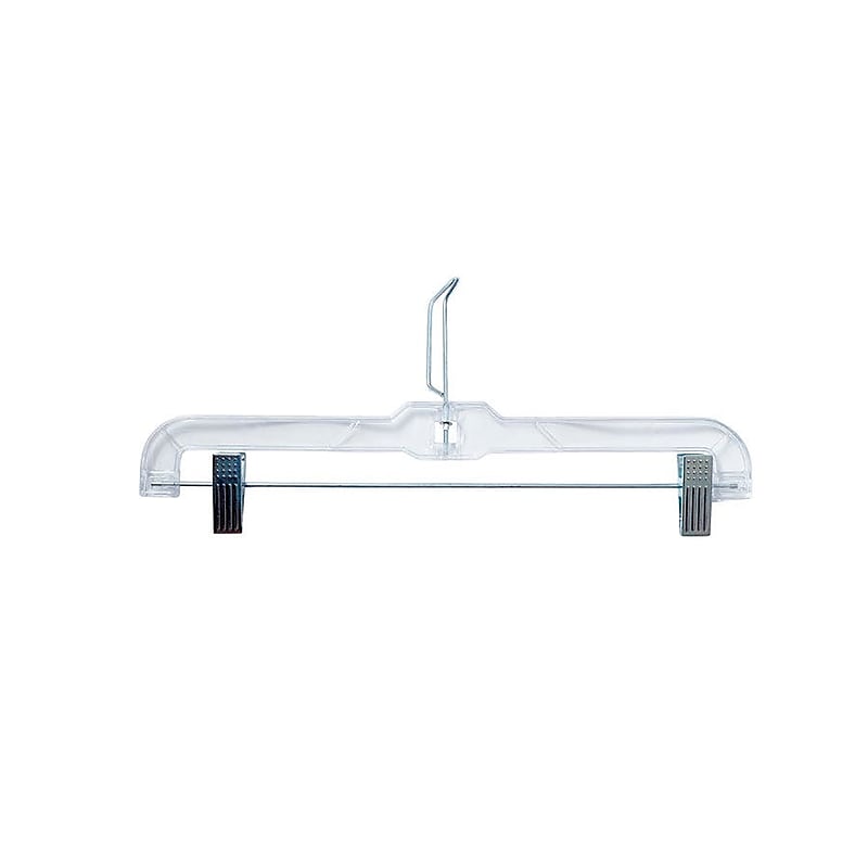 NAHANCO Plastic Skirt/Slack Hanger, Clear, 100/Box (614RC) image 1