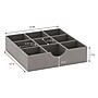 Household Essentials 9-Compartment Drawer Organizer Tray with Fabric Cover, Gray (HH728-1)~#|#~63DBD2A3-985F-4A12-A3EB1E548E793C6E_sc7