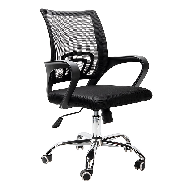 Mind Reader Ergonomic Mesh Swivel Computer and Desk Chair, Black (OFFCHAIR-BLK) image 1