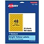 Avery Starburst Laser/Inkjet Multipurpose Labels, 1", Bright Yellow (960/Pack)~#|#~63DEE8D0-164F-4337-BBEB64652004B8CF_sc7