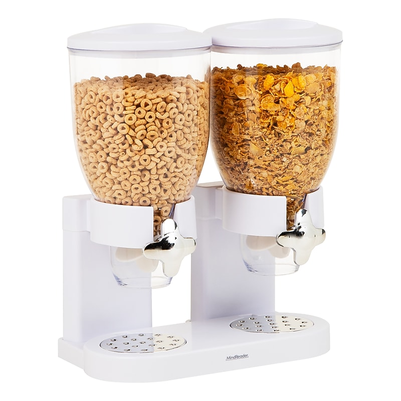 Mind Reader Food Storage Dispenser, White (CEREALD2-WHT) image 1