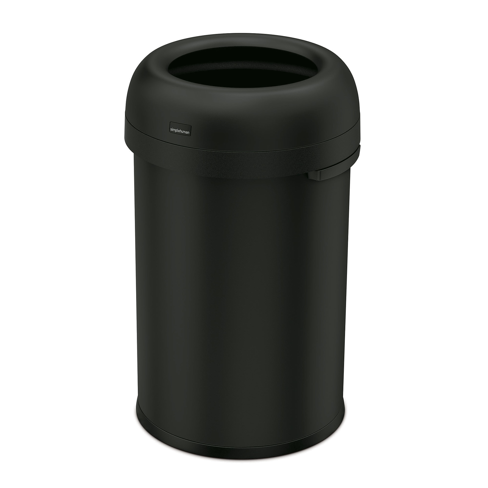 simplehuman Commercial Bullet Steel Trash Can with Open Lid, 30 Gallon, Matte Black (CW1493) Sansujyuku sansujyuku.com
