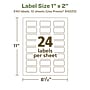 Avery EcoFriendly Laser/Inkjet Rectangle Multipurpose Labels, 1" x 2", White, 240/Pack (94220)~#|#~63E23430-6993-41EA-B805EEC223FE5A78_sc7