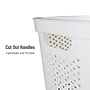 Mind Reader 15.85-Gallon Slim Laundry Hamper with Lid, Plastic, White (HBIN60-WHT)~#|#~63E7A295-091A-452D-969DD90B8367BD8C_sc7