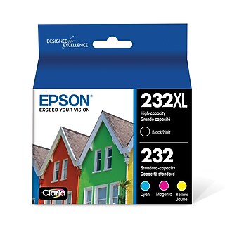 Epson 232 Cyan/Magenta/Yellow Standard Yield Ink Cartridges, 3
