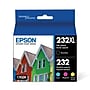 Epson 232XL/232 Black High Yield and Cyan/Magenta/Yellow Standard Yield Ink Cartridge, 4/Pack (T232XL-BCS)~#|#~63F7407B-8878-4441-832C43561F5F2F3F_sc7