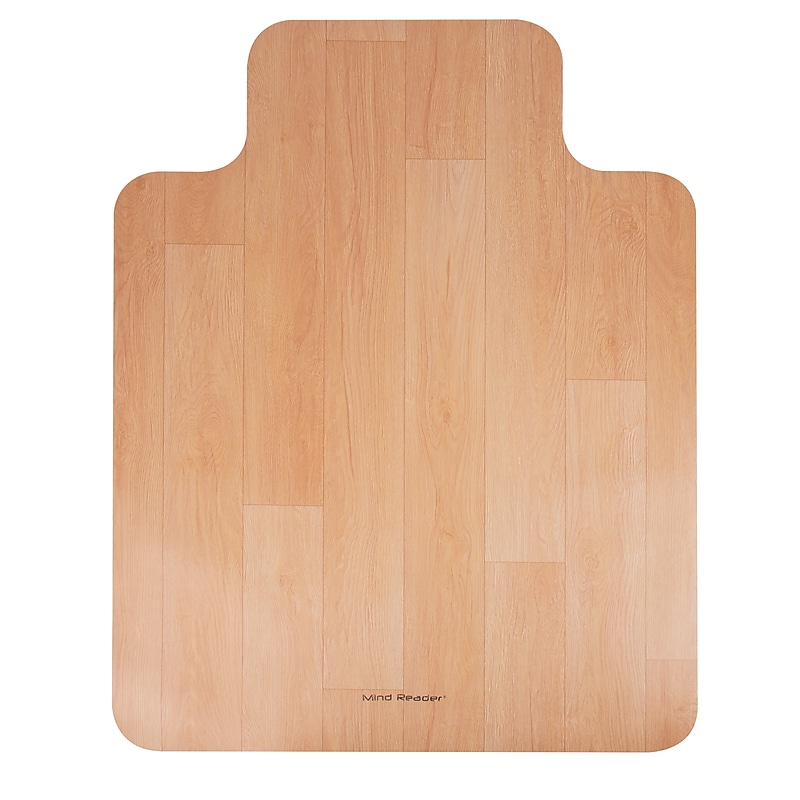 Mind Reader Hard Floor Chair Mat with Lip, 36" x 48'', Brown PVC (WDOFFCMAT-BRN) image 1