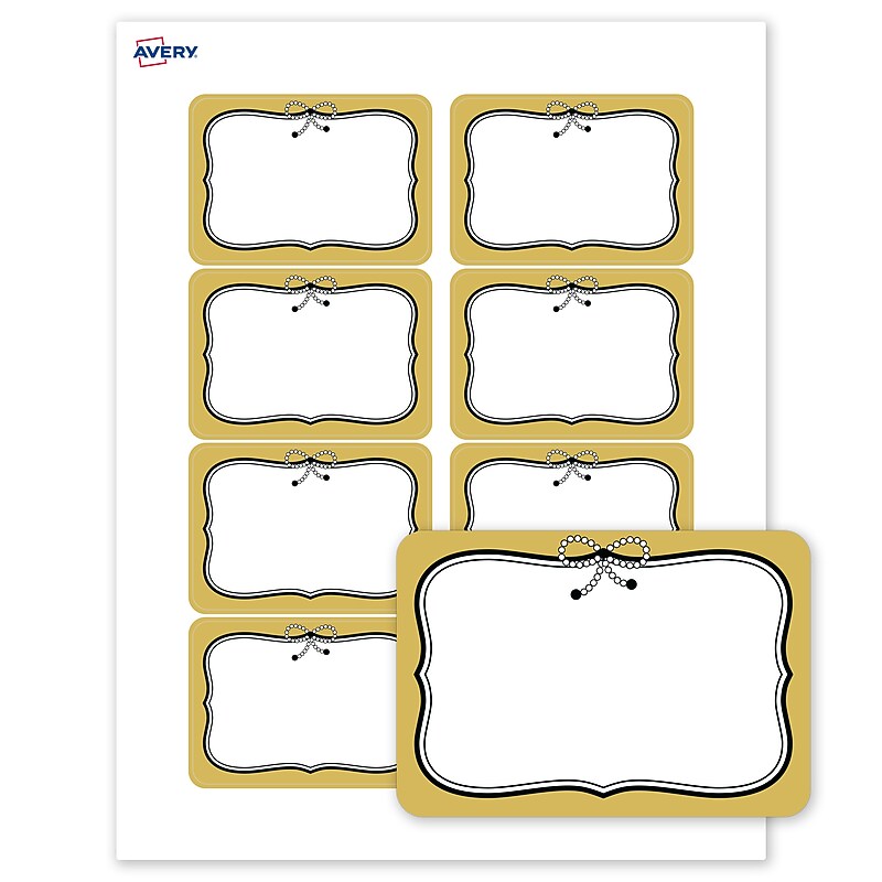 Avery Rectangle Laser/Inkjet Multipurpose Labels, 2-1/3" x 3-3/8", White, 80/Pack (19479370978) image 1