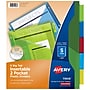 Avery Big Tab Insertable Plastic Dividers with 2 Pockets, 5 Tabs, Multicolor (11906)~#|#~6402ED88-FAD1-4917-AA5F988ABA6AB40C_sc7