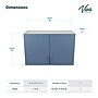 Viva Comfort 24'' H x 36" L Wood Wall-Mounted Medical Cabinet, 2-Doors, Blueberry (902WALL36GRYBL)~#|#~6406BB7C-752E-4CE0-9D65AA1830A3DE86_sc7