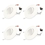Bulbrite 14W Adjustable 5/6" Integrated LED Gimbal Downlight with E26 Quick Connect, 3000K Soft White, 1100 Lumens, 4/Pack~#|#~6409D5A5-27F0-4973-A707CFA4FA75480F_sc7