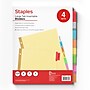 Staples Large Tab Insertable Paper Divider, Assorted Colors, 8-Tabs, 4 Sets (13517/14483)~#|#~64154854-6E43-4ACF-A1F3FC43001FF6DA_sc7