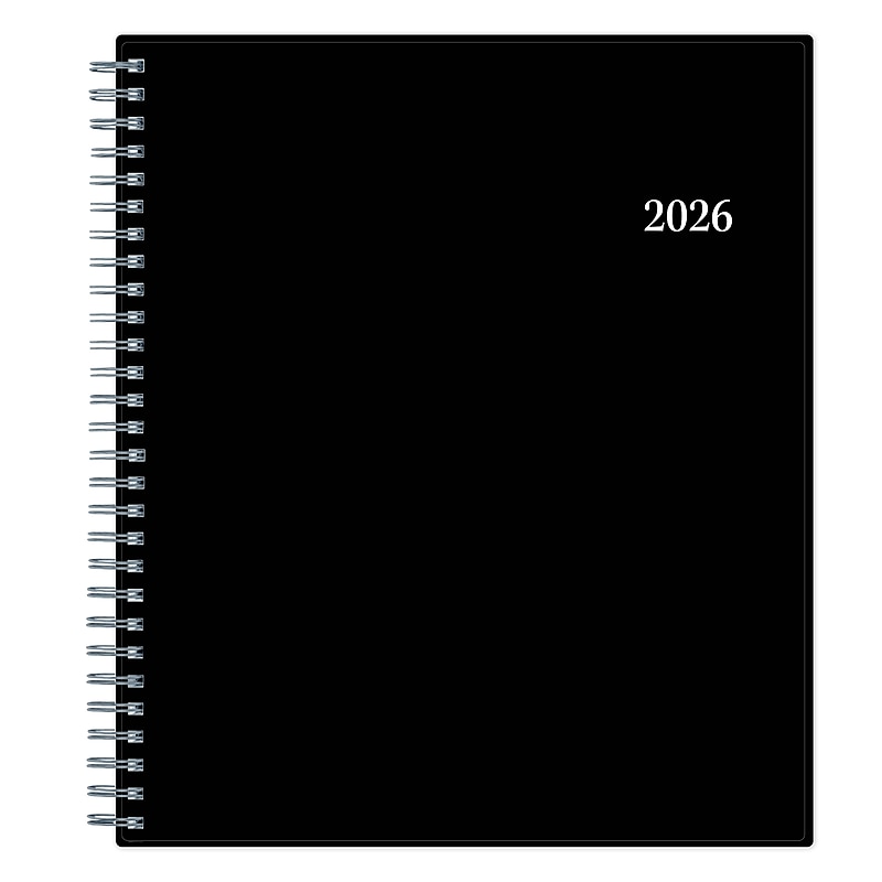 2026 Blue Sky Enterprise 10" x 8" Monthly Personal Organizer, Plastic Cover, Black (158013) image 1
