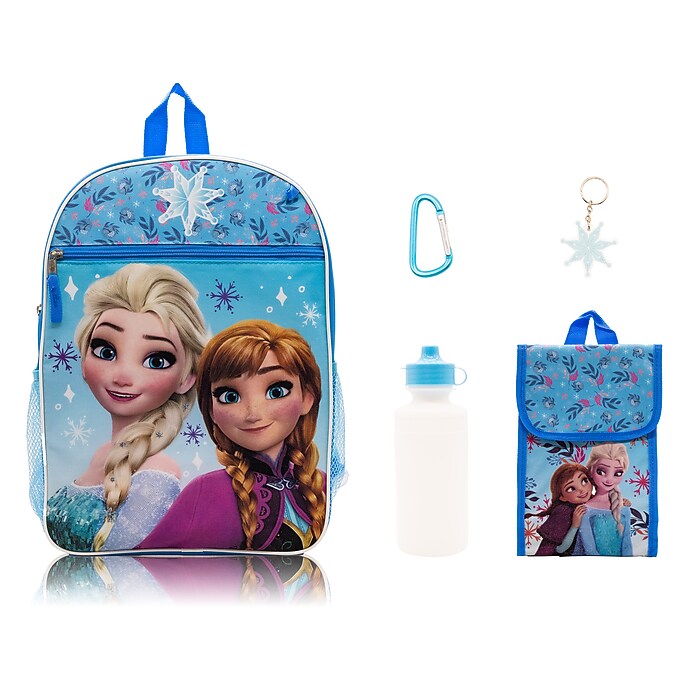 Disney Kids 5-Piece Frozen Backpack Set, Medium, Blue (FTCF533ZA