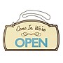 Cosco Boutique Open/Closed Indoor Door Sign, 12" x 7", Cream/Blue/Brown (098380)~#|#~641B48D2-9507-451C-A1ACA246A92A250D_sc7