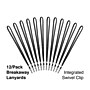Staples Breakaway Lanyards, 36" Length, Nylon, Black, 12/Pack (18910)~#|#~64217D21-9CE1-4FEF-B7DE0F3C8AB7E609_sc7