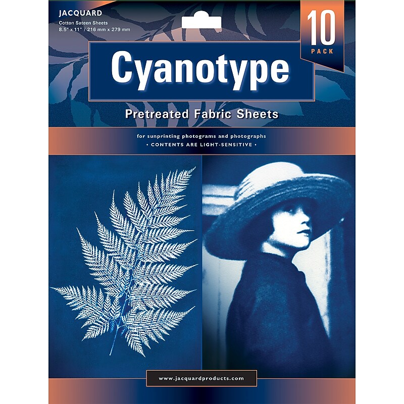 Jacquard Pretreated Cyanotype Fabric Sheets, Cyan, 10/Pack (JACFJCY1110) image 1