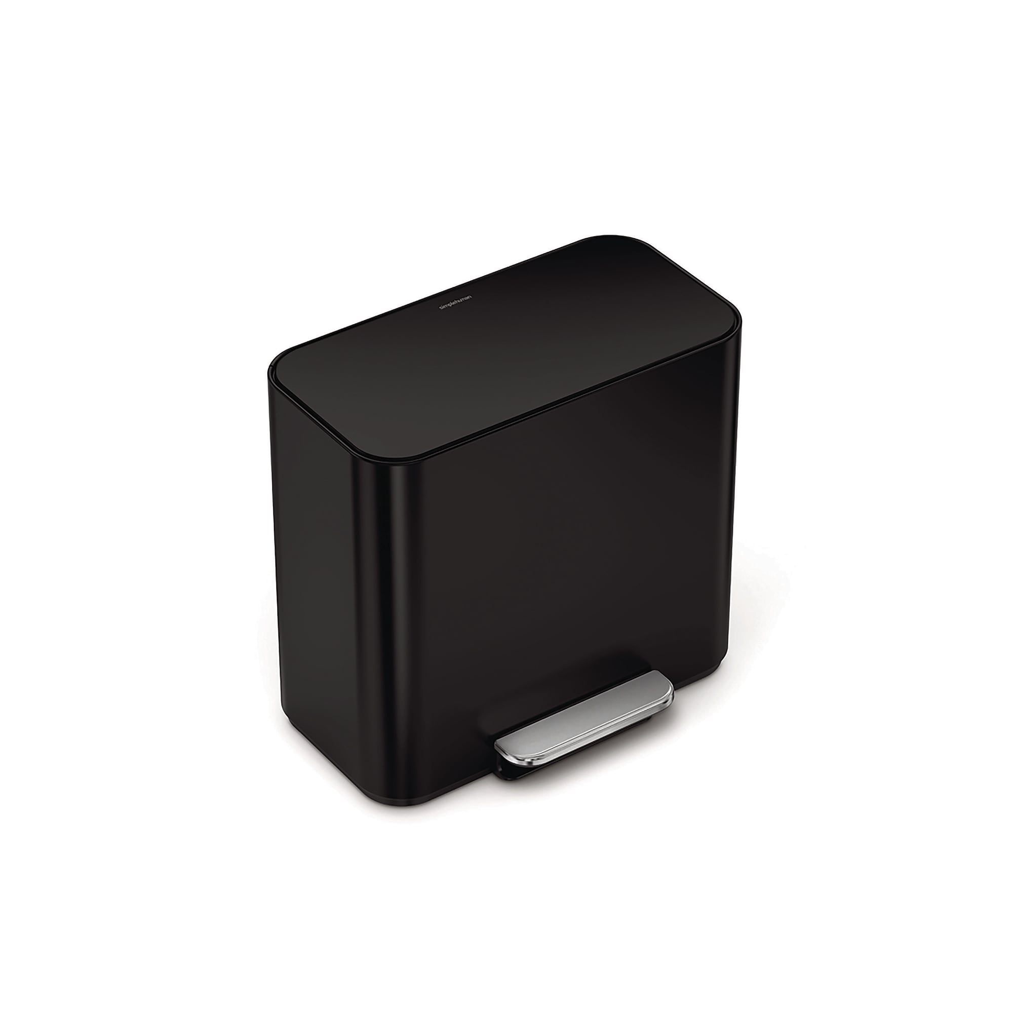 simplehuman Office Mini Steel Trash & Recycling Step Can, 4 Gallon, Matte Black (CW2121) Sansujyuku sansujyuku.com