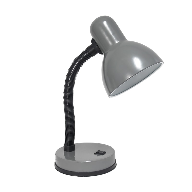 Simple Designs Basic LED Desk Lamp, 14.25", Gray (LD1003-GRY) image 1
