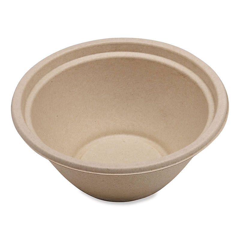 World Centric Fiber Bowl, 32 oz., Natural, 500 Bowls/Carton (BO-SC-U32-LFP) image 1