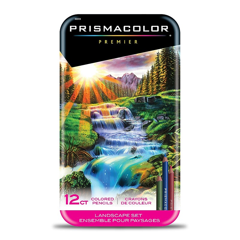 Prismacolor Premier Landscape Colored Pencils, Soft Core, Assorted Colors, 12/Set (PSM2023753) image 1