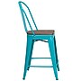 Flash Furniture Blake Contemporary Metal Vertical Back Counter Height Stool, Crystal Teal-Blue, 4-Pieces/Pack (4ET353424CBW)~#|#~642F8F50-3724-483E-94E67E01CE2259D0_sc7