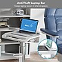 Mount-It! MedHub Height Adjustable Mobile Laptop Cart with Anti-Theft Bar, Storage, and Locking Wheels, White/Grey (MI-16030)~#|#~64336537-27CD-4F85-956B2F86CF2270E2_sc7