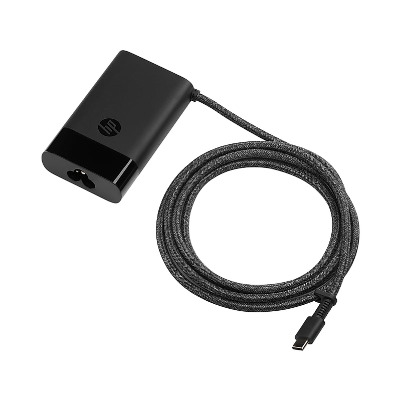 HP 65W USB Type-C Charger, Black (671R2AA#ABA) image 1
