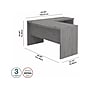 Bush Business Furniture Echo 60"W L Shaped Bow Front Desk, Modern Gray (ECH025MG)~#|#~64401DAB-BA40-452E-A79CC879A0D7BB9D_sc7
