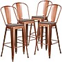 Flash Furniture Blake Contemporary Metal Vertical Back Barstool, Copper, 4-Pieces/Pack (4ET353430POCW)~#|#~64409853-25DD-4A55-A39DCD6F183EAE8E_sc7