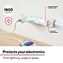 Staples TECH 6-Outlet Surge Protector, 2.5', 1800 Joules, White, 2/Pack (ST62763)~#|#~6445369C-79C0-42A3-AA4143ED3B245C0C_sc7