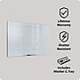U Brands Floating Glass Dry Erase Calendar Board, Frameless, 35" x 23", White Frosted Surface (2775U00-01)~#|#~644962A9-7559-46DC-A9865353F661489F_sc7