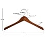 Nahanco 17" Wood Extra Thick Concave Jacket Hanger, Walnut, 40/Pack (2017CH)~#|#~644F1BEA-5549-4E76-8662FB22DC4E3AB3_sc7