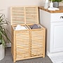 Household Essentials 2-Section Hamper with Lid, Bamboo, Natural (HE1172)~#|#~64503A1C-E112-4AD6-9B2ED8DB0182E9B0_sc7