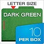 Pendaflex Pressboard Classification Folder, 1-Dividers, 1 3/4" Expansion, Letter Size, Dark Green, 10/Box (23733P)~#|#~64536488-1C44-4865-8EE7FF0009993ADC_sc7