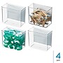 iDESIGN Magnetic Small Plastic Storage Bins, 5" x 5.88" x 3.08", Clear, 4/Pack (28134M4)~#|#~6454AAAC-BEDF-4EBB-9ED7B7DB4C5051F2_sc7