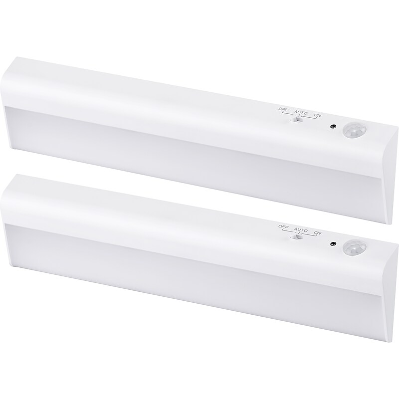 Black & Decker Battery-Operated Two-Bar LED Light Kit, Matte White (LEDUC9-2BAT) image 1