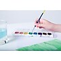 Prang Semi-Moist Washable Watercolor Paint with Brush, Assorted Colors, 8 Colors/Set (80525)~#|#~645ECD00-5A2C-47A3-84EC589E2988FBFB_sc7