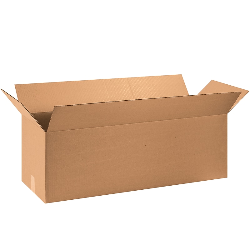 40" x 12" x 12" Shipping Boxes, 32 ECT, Brown, 15/Bundle (401212) image 1