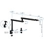 Mount-It! Premium Low-Profile Microphone Boom Arm for 3/8" & 5/8" Mic Mounts, Holds up to 4.4 lbs., Matte Black (MI-7612)~#|#~64611E21-F310-4D6A-8606216D12786C80_sc7
